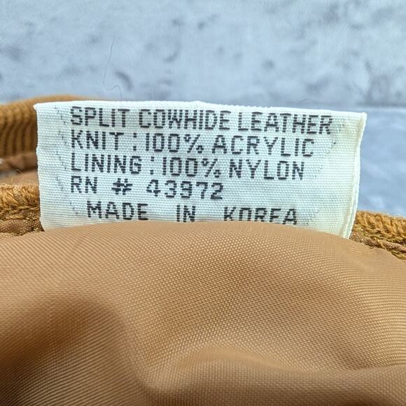 Vintage Fingerhut Fashions split cowhide leather jacket cable knit Large - Picture 6 of 9